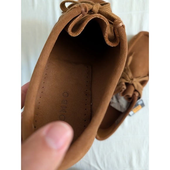 Piombo Rustic Brown Leather Lace Up Moccasin Loafer Shoes EU 42 US 8.5 New - Picture 6 of 7